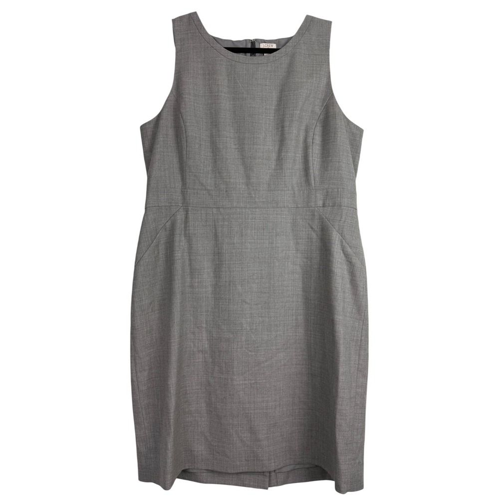 J. Crew Gray Scoop Neck Sheath Dress Size 18‎